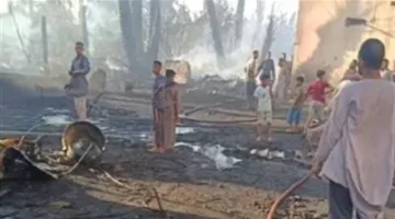 إخماد حريق دمر ثلاثة منازل في قرية أبومناع غرب بدشنا دون تسجيل إصابات