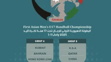 منتخب اليد الوطني في المجموعة الثانية من البطولة الآسيوية