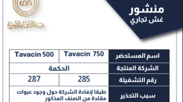تحذير من تداول عبوات مزيفة لأشهر المضادات الحيوية في الأسواق