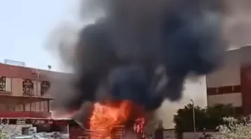 تحقيقات النيابة والشهادات العينية بشأن حريق مول البنفسج في حدائق أكتوبر | صور