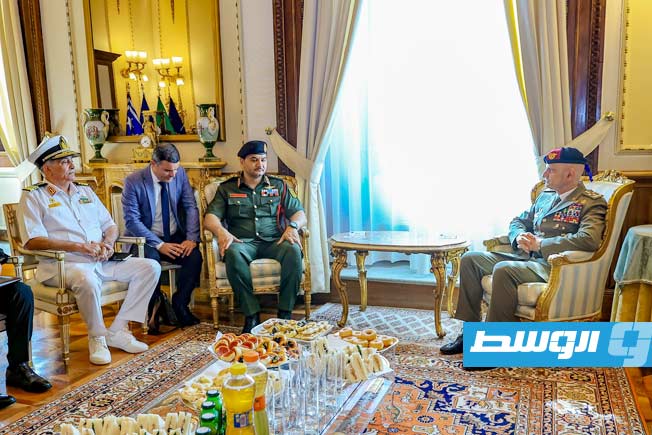 لقاء صدام خليفة حفتر مع رئيس أركان الدفاع الإيطالي الجنرال لوتيشانو أنطوينو بورتولانو في روما، الجمعة 13 يونيو 2025. (شعبة الإعلام الحربي)