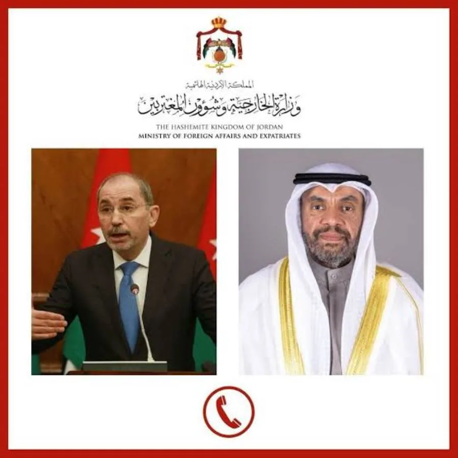 وزير الخارجية الأردني يتحدث هاتفيًا مع نظيره الكويتي وزير الخارجية الأردني يتحدث هاتفيًا مع نظيره الكويتي