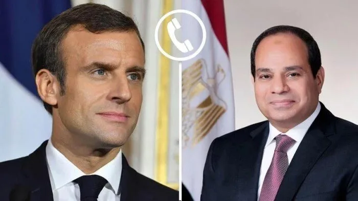 الرئيس السيسي ونظيره الفرنسي يؤكدان على ضرورة تعزيز التعاون المشترك لمواجهة الأزمات الإقليمية والدولية. الرئيس السيسي ونظيره الفرنسي يؤكدان على ضرورة تعزيز التعاون المشترك لمواجهة الأزمات الإقليمية والدولية.