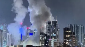 اندلاع حريق بالقرب من وزارة الدفاع في تل أبيب