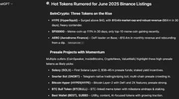 ChatGPT يكشف عن توقعاته لإدراجات Binance الجديدة في يونيو 2025