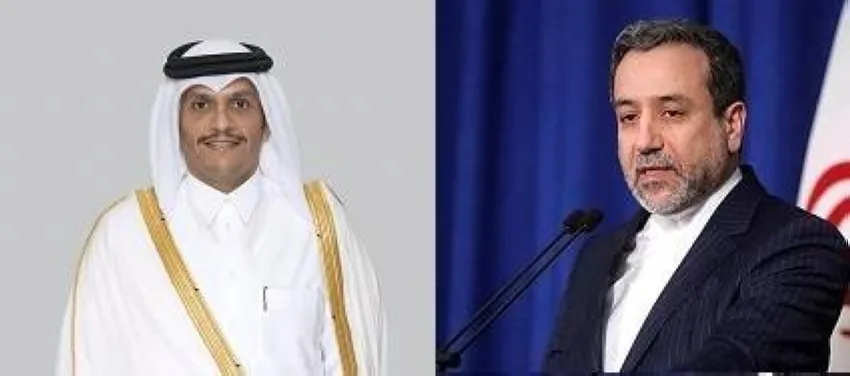 رئيس وزراء قطر يناقش مع وزير الخارجية الإيراني آخر التطورات بشأن الهجوم الإسرائيلي رئيس وزراء قطر يناقش مع وزير الخارجية الإيراني آخر التطورات بشأن الهجوم الإسرائيلي