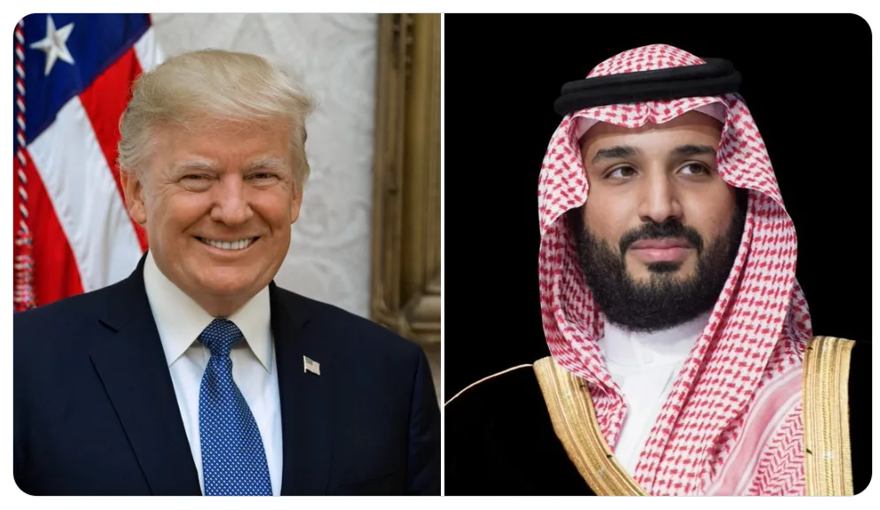 ولي العهد السعودي يناقش مع الرئيس الأمريكي المستجدات الأخيرة في منطقة الشرق الأوسط ولي العهد السعودي يناقش مع الرئيس الأمريكي المستجدات الأخيرة في منطقة الشرق الأوسط