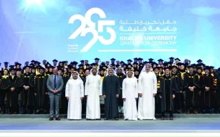 خالد بن محمد يحضر مراسم تخرج جامعة خليفة لعام 2025 خالد بن محمد يحضر مراسم تخرج جامعة خليفة لعام 2025