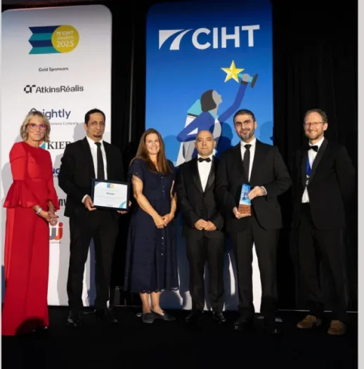 الريل تحصد جائزة CIHT 2025 للحد من انبعاثات الكربون الريل تحصد جائزة CIHT 2025 للحد من انبعاثات الكربون