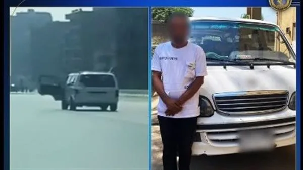 إلقاء القبض على سائق ميكروباص أجرى استعراضات متهورة على طريق سريع في القاهرة إلقاء القبض على سائق ميكروباص أجرى استعراضات متهورة على طريق سريع في القاهرة