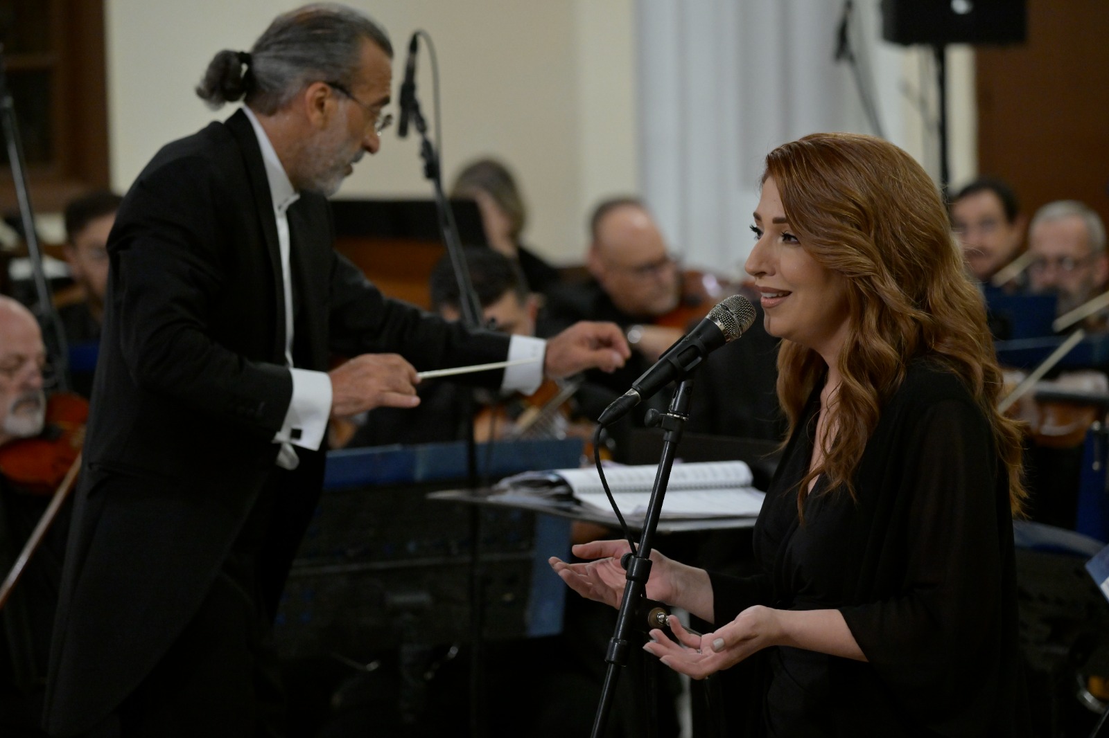 الفنانة ندين عواد والمايسترو أندريه الحاج