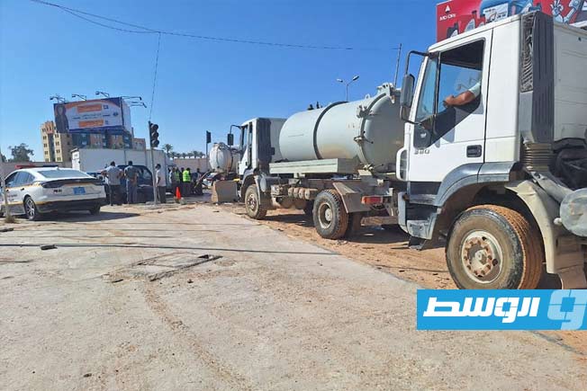 صيانة تسرب مياه بغرفة الصمام الرئيسى فى بوابة الجبس بجنزور، 14 يونيو 2025 (الشركة العامة للمياه والصرف الصحي)