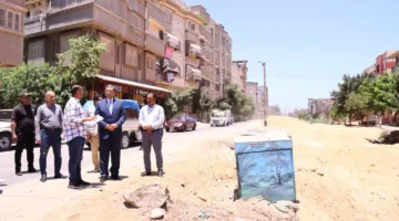 محافظ دمياط يتابع أعمال تطوير ميدان الشاشة في عزبة البرج