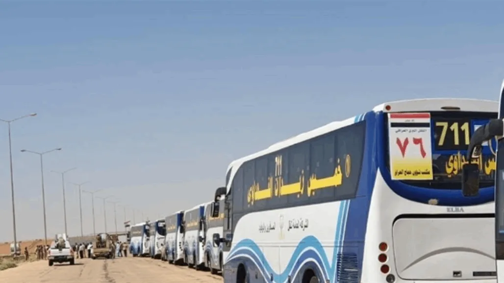 بعثة الحج: تأمين حافلات لنقل الحجاج العراقيين من عرعر إلى مدنهم. بعثة الحج: تأمين حافلات لنقل الحجاج العراقيين من عرعر إلى مدنهم.