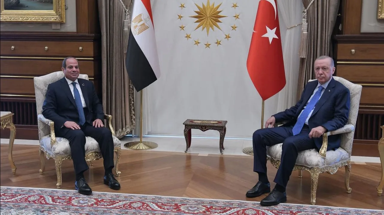 السيسي وأردوغان: التصعيد الإسرائيلي قد يؤدي إلى فوضى في الشرق الأوسط. السيسي وأردوغان: التصعيد الإسرائيلي قد يؤدي إلى فوضى في الشرق الأوسط.