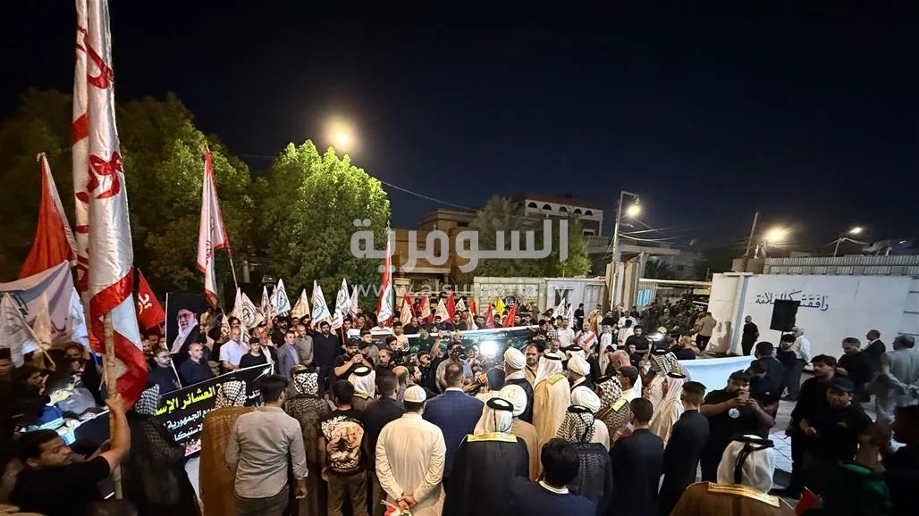 في البصرة.. مسيرة تأييد أمام القنصلية الإيرانية في البصرة.. مسيرة تأييد أمام القنصلية الإيرانية