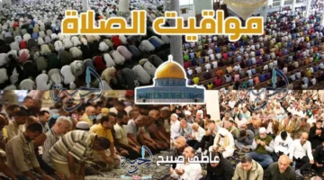 إنفوجراف مواعيد الصلوات يوم الأحد 15 يونيو 2024 في كافة مدن ومحافظات البلاد