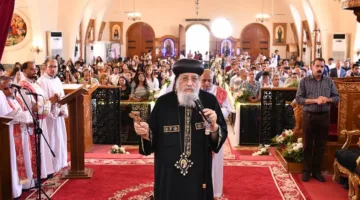 البابا يقوم بصلاة العشية في كنيسة السيدة العذراء والقديسة مارينا بالعلمين.