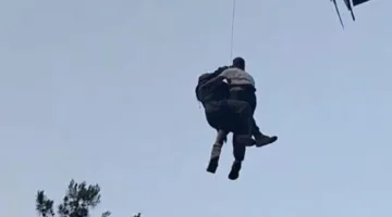 نُقل بواسطة الطوافة.. الجيش يتدخل لإنقاذ مواطن سقط في وادي قنوبين