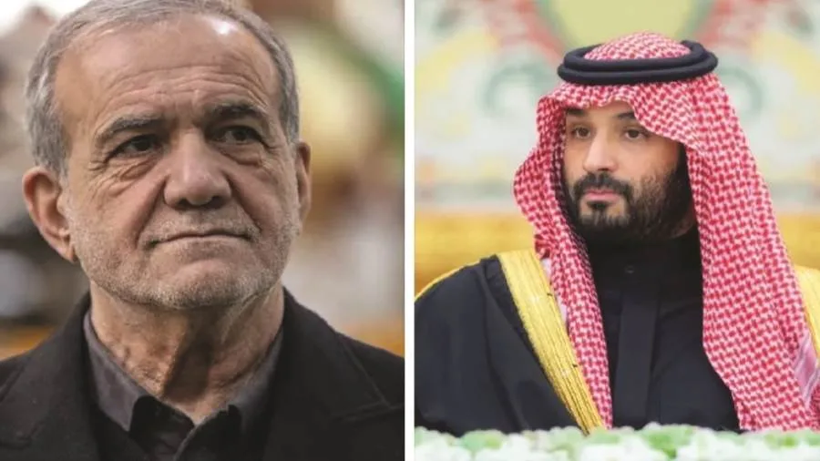ولي العهد يؤكد خلال مكالمة مع الرئيس الإيراني إدانة المملكة للاعتداءات الإسرائيلية التي تهدد سيادة وأمان إيران ولي العهد يؤكد خلال مكالمة مع الرئيس الإيراني إدانة المملكة للاعتداءات الإسرائيلية التي تهدد سيادة وأمان إيران