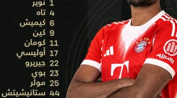 شركة تكشف عن تشكيل بايرن ميونخ لملاقاة أوكلاند سيتي في كأس العالم للأندية