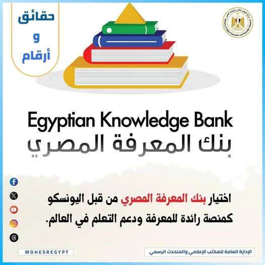 «اليونسكو» تختار بنك المعرفة المصري كمنصة عالمية رائدة «اليونسكو» تختار بنك المعرفة المصري كمنصة عالمية رائدة
