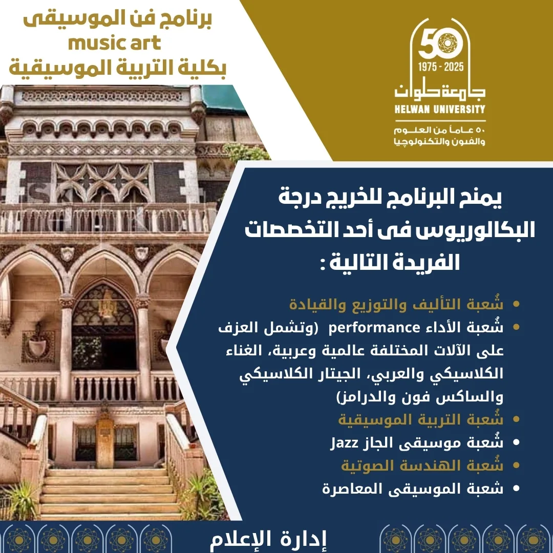 تنسيق الجامعات: تعرف على برنامج فنون الموسيقى في كلية التربية الموسيقية بالزمالك – فرصتك للتألق في مجال الموسيقى تنسيق الجامعات: تعرف على برنامج فنون الموسيقى في كلية التربية الموسيقية بالزمالك – فرصتك للتألق في مجال الموسيقى