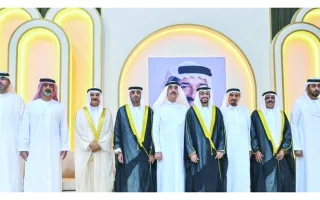 حكام عجمان وأم القيوين والشيوخ يشاركون في احتفالات أسرتي النعيمي والقمزي والشامسي