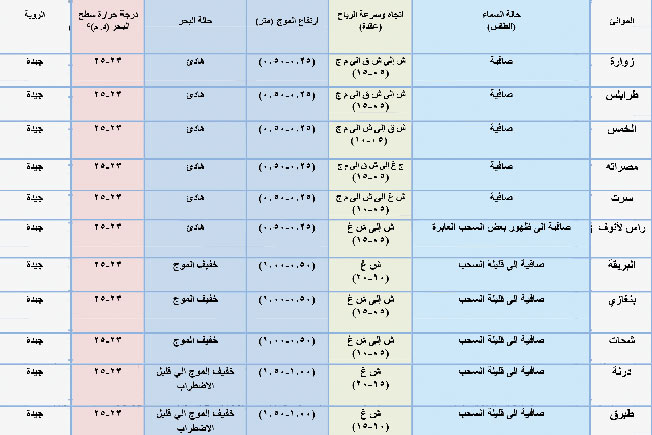 «الأرصاد»: الرؤية جيدة على طول الساحل