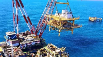 عاجل: PMS تكمل تركيب المنصة البحرية WEB OFFSHORE في مشروع غرب البرلس.
