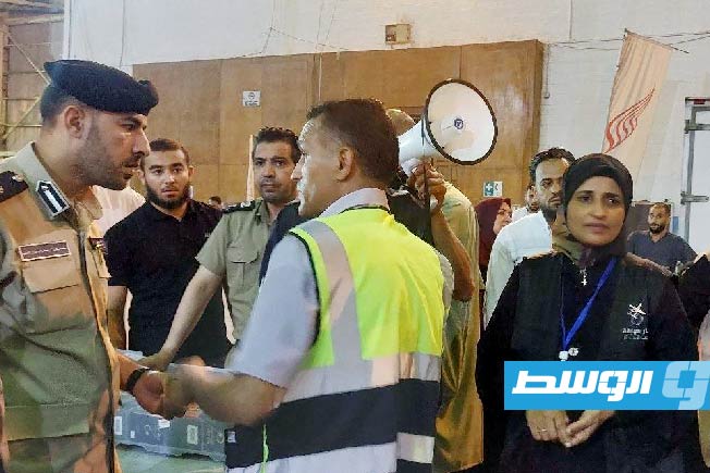 وصول أول فوج للحجاج الليبيين العائدين من الأراضي المقدسة إلى مطار معيتيقة، 15 يونيو 2025. (صفحة المطار على فيسبوك)