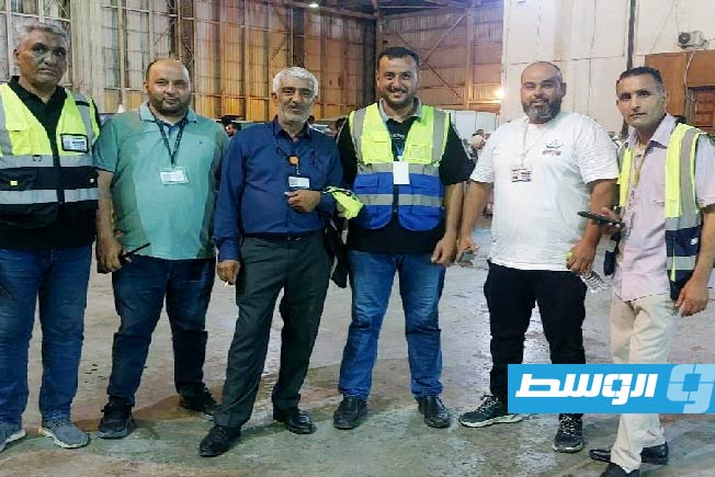 ممثلو الجهات الخدمية والأمنية والطبية في استقبال الفوج، 15 يونيو 2025. (صفحة المطار على فيسبوك)