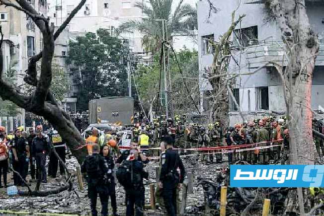 آثار الدمار جراء القصف الإيراني على كيان الاحتلال الإسرائيلي. 15 يونيو 2025 (الإنترنت)