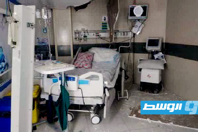 آثار الدمار في مستشفى الفارابي قرب مدينة كرمانشاه الإيرانية. 16 يونيو 2025 (الإنترنت)