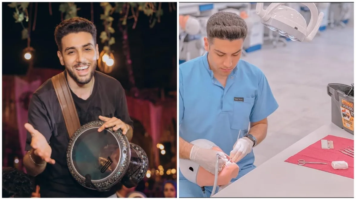 طبيب أسنان في النهار ومغنٍ في الليل: باسل عماد يجمع بين المهنة والفن طبيب أسنان في النهار ومغنٍ في الليل: باسل عماد يجمع بين المهنة والفن