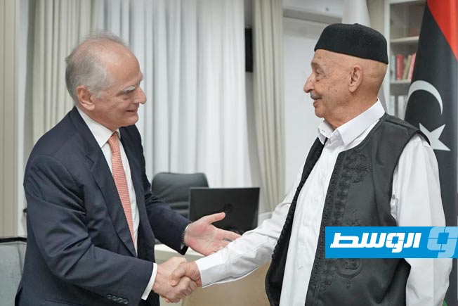 لقاء عقيلة مع القنصل اليوناني في ليبيا، الإثنين 16 يونيو 2025. (المركز الإعلامي لرئيس مجلس النواب)