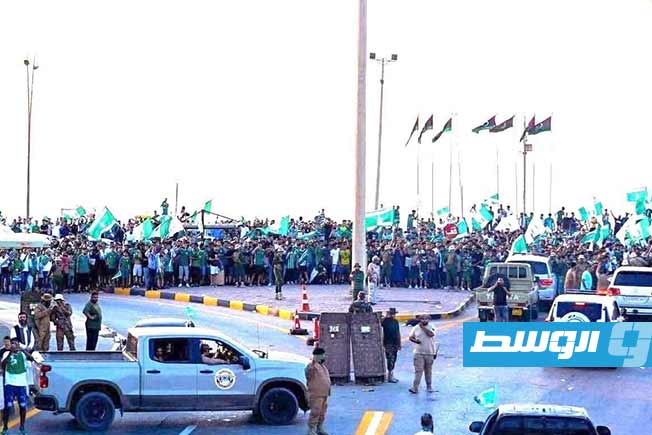 استقبال بعثة أهالي طرابلس بطلة أفريقيا لكرة السلة، الأربعاء 16 يونيو 2025. (الإنترنت)