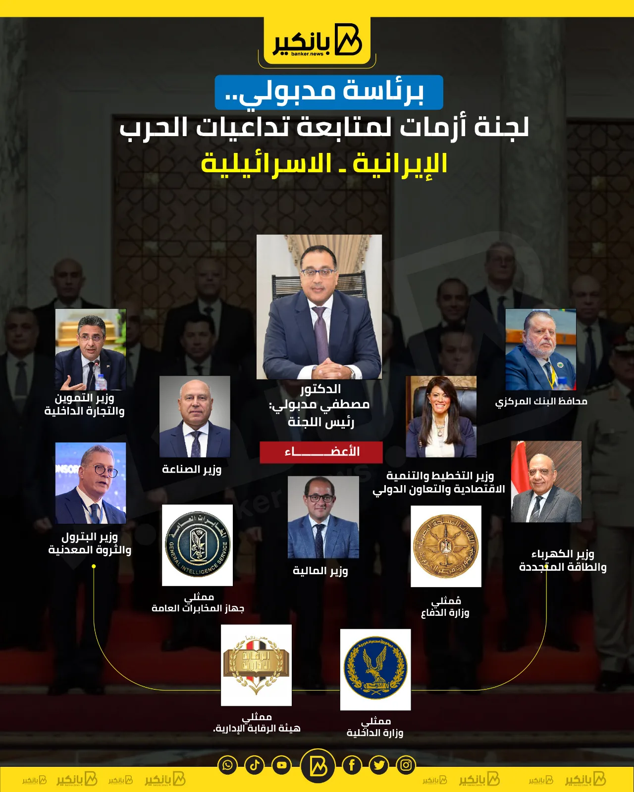 برئاسة مدبولي.. لجنة طوارئ لرصد آثار الصراع الإيراني الإسرائيلي | إنفوجرافيك برئاسة مدبولي.. لجنة طوارئ لرصد آثار الصراع الإيراني الإسرائيلي | إنفوجرافيك