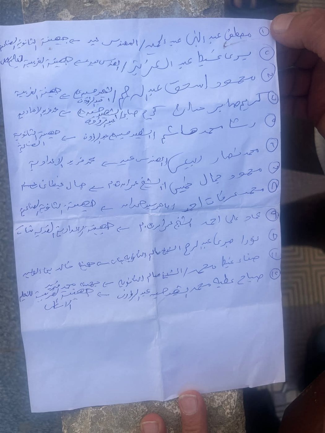 أسماء المراقبين المصابين