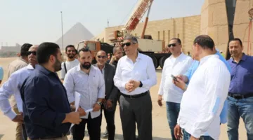 محافظ الجيزة يقوم بجولة للاطلاع على التحضيرات النهائية حول المتحف المصري الكبير