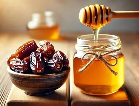 التمور والعسل: حماية طبيعية ضد الأمراض والضغوط النفسية التمور والعسل: حماية طبيعية ضد الأمراض والضغوط النفسية