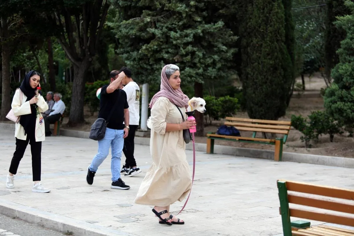السلطات الإيرانية تعزز قيود منع اصطحاب الكلاب خلال النزهات. السلطات الإيرانية تعزز قيود منع اصطحاب الكلاب خلال النزهات.