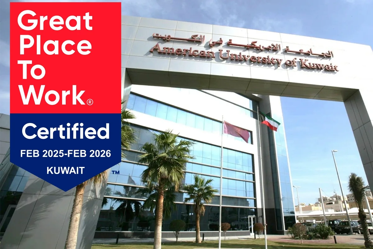 الجامعة الأمريكية تُمنح شهادة “بيئة عمل ممتازة” الجامعة الأمريكية تُمنح شهادة “بيئة عمل ممتازة”