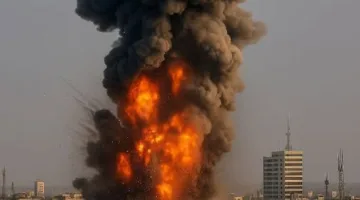الضرر الكبير الذي لحق بمصفاة النفط في حيفا جراء الهجوم الصاروخي الإيراني