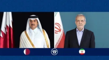 أمير قطر والرئيس الإيراني يناقشان الجهود المبذولة لوقف الانتهاكات في غزة