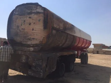 نقل سائق سيارة البنزين المتضرر من حريق محطة العاشر إلى مستشفى أهل مصر