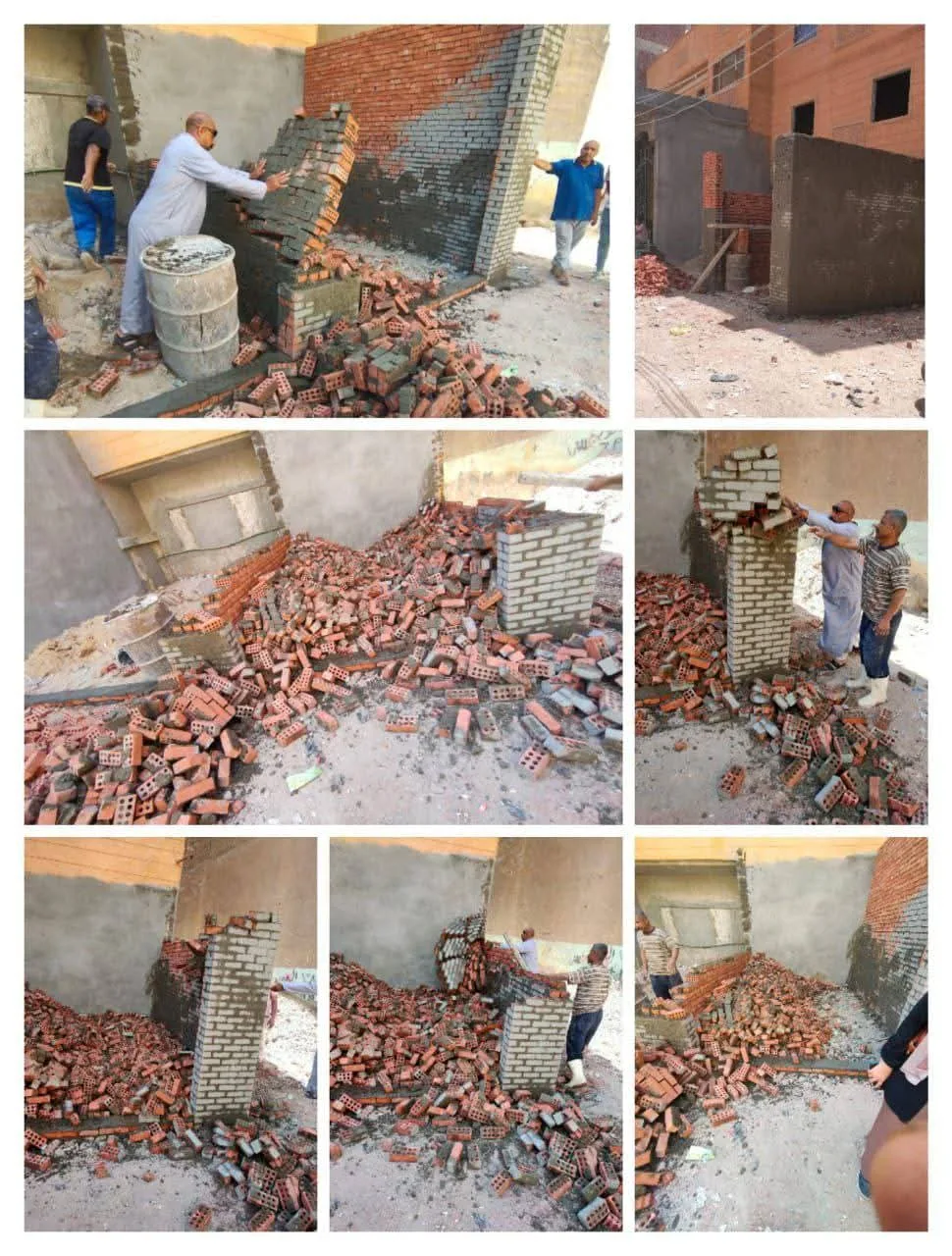 الأجهزة التنفيذية في أبو كبير بالشرقية تقضي على مخالفات البناء غير المرخصة في شارع السلام بمنشأة صالح. الأجهزة التنفيذية في أبو كبير بالشرقية تقضي على مخالفات البناء غير المرخصة في شارع السلام بمنشأة صالح.