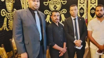 فريق من مديرية عمل الدقهلية يقدم تعازيه لأسرة الشهيد البطل خالد عبد العال