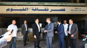 فؤاد هنو والأنصاري يجرون جولة لمتابعة تحسينات وصيانة قصر الثقافة في الفيوم