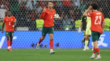 رونالدو يسجل هدفاً في مرمى إسبانيا كعادته